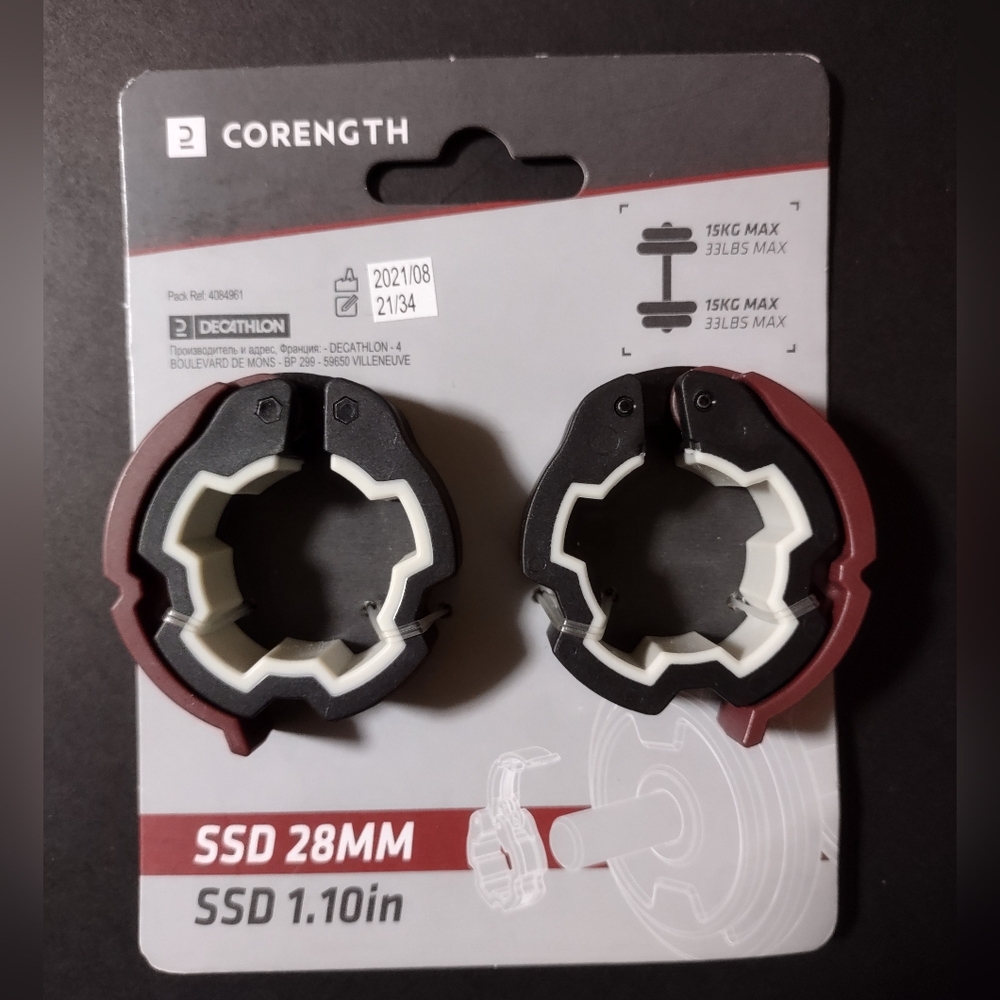 NWT CORENGTH 28MM SSD Barbell Collars